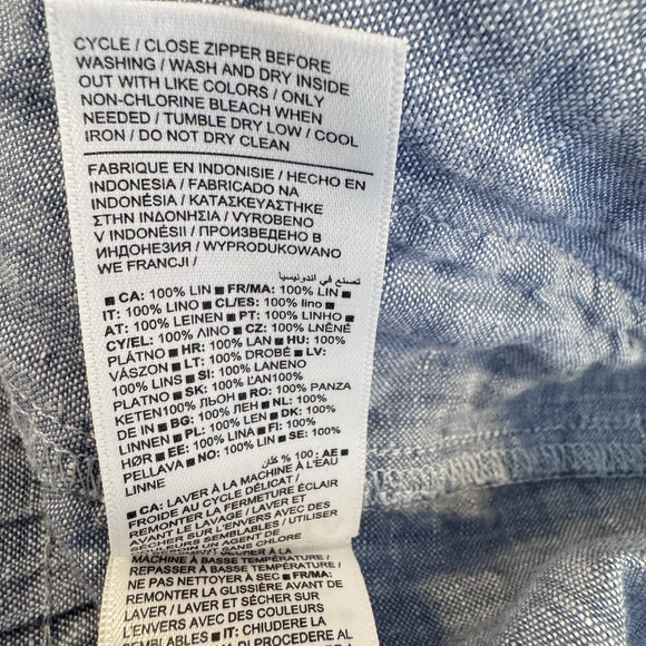 Athleta Womens Linen Retreat Jogger Pant Size 22 Blue Chambray Beachy Coastal - Picture 6 of 10